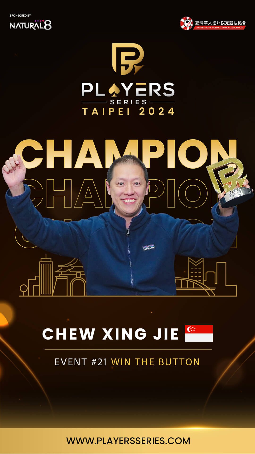 Chew Xing Jie, champion