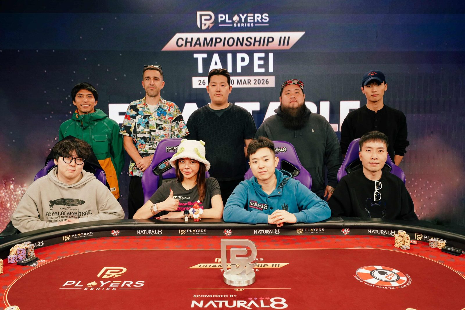 Front (L-R): Hogyun Kang, Nirunrut Rachburom, Yu-Chung Chang, Hon Cheong Lee; Back (L-R): John Costiniano, Kris Segers, Seunghyuk Jung, Teeraphat Rangkatekarn, Do Hyeok Kim